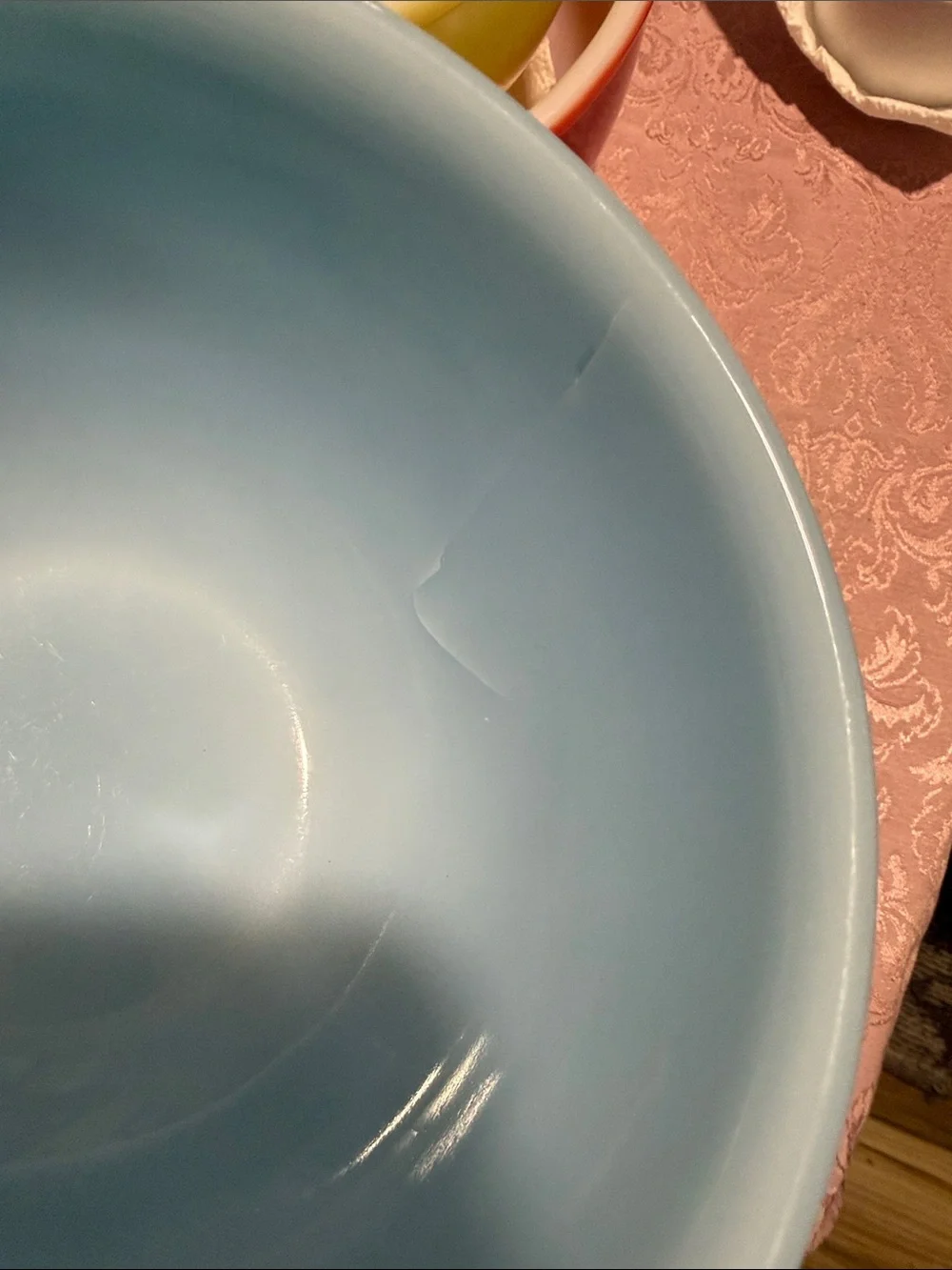 Vintage Fire king primary rolled rim mixing bowl set